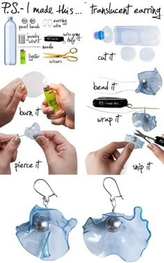 the instructions for how to make an origami flower with scissors and other items