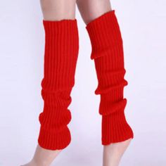 Nwt 1 Pair Of Solid Knit Leg Warmers/ Knee High Socks Trendy And Warm 100% Polyester Very Soft Very Cute On Legs I Have My Own Pair Also In Red I Wear Constantly. Warm Solid Socks For Fall, Casual Socks, One Size, Trendy Thick Knitted Socks, Casual Acrylic Socks For Winter, Casual Solid Color Socks One Size, Casual Acrylic Winter Socks, Casual One Size Acrylic Socks, Casual One-size Socks, Winter Acrylic Socks