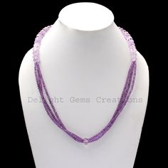 "Product Details : Item Code : DGC2622 Gemstone Name : Amethyst Chain Style : BEADED Beads Shape : FACETED RONDELLE, FACETED ROUND Beads Size : 3mm / 8-8.5 mm Approx. Length : 19\" Inch Approx. Weight : 148 Cts. Approx. Customization : **Available** Please Feel Free To Contact If You Have Any Query." Purple Rondelle Gemstone Beads, Purple Rondelle Gemstone Beaded Necklaces, Purple Gemstone Rondelle Beaded Necklaces, Lavender Round Jewelry With Faceted Beads, Purple Rondelle Gemstone Bead Necklaces, Purple Rondelle Beaded Necklace With Faceted Beads, Purple Faceted Round Bead Necklaces, Amethyst Rondelle Necklace With Faceted Beads, Purple Gemstone Necklaces With Round Beads