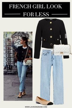 White Chanel Jacket Street Style, Black And White Classic Outfits, How To Style A Tweed Jacket, Two Tone Flats Outfit, Sezane Gaspard Outfit, French Fashion 2024, French Street Style Parisians, Petite Casual Outfits, How To Dress Classy