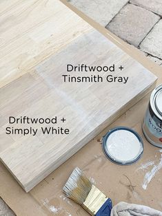 the paint is being used to make this wood look like it has been stained white