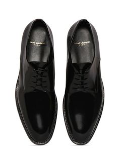 Find SAINT LAURENT Adrien 25 Leather Derby Shoes on Editorialist. Leather upper. Front lace-up closure Sports Sweatshirts, Crossbody Messenger Bag, Silver Shoes, Sports Brands, Derby Shoes, Sport Bag, Metallic Leather, Lace Up Shoes, Chukka Boots