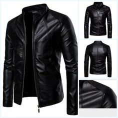 Free & Fast shipping 100% Satisfaction guarantee 30 Days Money Back 100% DELIVERED & TRACKED lowest price guranteed on all orders top quality Your Best Choice & 5 STAR SERVICE Men's Motorcycle Biker Leather Jacket Stand Collar Long sleeve Zipper Slim Fit DESCRIPTION Jacket/Coat Length 62-74 cm Made to Measure No MPN Does not apply Number of Pieces 1 Occasion Casual Outer Shell Material Polyester Pattern Solid Personalized No Product Line Factory Season Spring Signed/Autographed No Sleeve Length Winter Biker Jacket With Ykk Zipper And Long Sleeves, Fitted Biker Jacket With Stand Collar For Winter, Moto Outerwear With Zipper Closure And Long Sleeves, Casual Fitted Biker Jacket With Stand Collar, Long Sleeve Biker Jacket With Zipper Closure, Spring Outdoor Biker Jacket With Zipper Closure, Fitted Outerwear With Zipper Closure And Stand Collar, Fitted Long Sleeve Biker Jacket For Outdoor, Biker Style Solid Outerwear With Zipper Closure