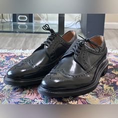 Nwb Charles Tyrwhitt Wingtip Black Leather Paddington Brogue Derby Size Uk 12 Us 12.5 Size Uk 12 Us 12.5 Made In England Nwb Charles Tyrwhitt Wingtip Black Leather Paddington Brogue Derby Size Uk 12 Us 12.5, Made In England. Shoes Comes With Original Box And Shoes Bags. Rubber Soles For Comfort And Durability Buy With Confidence, Satisfaction Guaranteed Office Low-top Dress Shoes With Brogue Detailing, Luxury Oxfords With Vibram Sole For Derby, Black Wingtip Derby Shoes, Elegant Low-top Lace-up Shoes With Brogue Detailing, Black Wingtip Derby Shoes For Office, Wingtip Derby Shoes With Rubber Sole For Work, Wingtip Derby With Rubber Sole For Work, Classic Leather Shoes With Perforated Toe Box, Goodyear Welted Wingtip Derby For Office