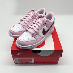 Nike Dunk Low 3.5y Grade School Sneakers Pink Foam Red White (Gs) Cw1590601 Condition: Brand New With Box Brand: Nike Model: Dunk Low Color: Pink Foam/Dark Beetroot White Size: 3.5y (Us) Style: Cw1590601 Release Year: 2021 All Products Are 100% Authentic Pink Low-top Basketball Shoes With Gum Sole, Pink Basketball Shoes With Gum Sole For Sports, Pink Low-top Skate Shoes With Boost Midsole, Pink Mid-top Skate Shoes With Rubber Sole, Pink Lace-up Basketball Shoes With Gum Sole, Nike Sporty Low-top Canvas Shoes, Pink Basketball Shoes With Round Toe, Pink Mid-top Skate Shoes With Laces, Pink Custom Low-top Sneakers For Light Sports