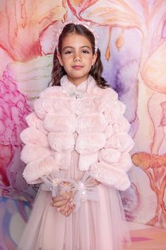 Feel cozy and warm when wearing the lush Winter Wonderland Jacket in Pink. Created from shaved faux fur, in the middle sits a crystal bow embellishment the connects in to a hook-and-eye to close the jacket. Ensuring your little one is able to fully immerse herself in the festivities without a shiver. Shipping and Returns This product can be returned/exchanged within 20 days of receiving the item. All orders are dispatched from our Sydney, Australia warehouse. SHIPPING EST. TIMEFRAME FREE FOR ORD Spring Faux Fur Long Sleeve Coat, Winter Ruffled Long Sleeve Cardigan, Pink Long Sleeve Cardigan With Ruffles, Pink Winter Sweater With Ruffles, Pink Ruffled Sweater For Winter, Pink Ruffled Winter Sweater, Fitted Pink Fur Coat With Long Sleeves, Pink Fitted Long Sleeve Fur Coat, Pink Ruffled Long Sleeve Outerwear