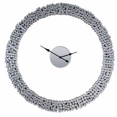 a clock made out of letters and numbers in the shape of a circle on a white background