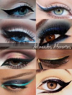 Type of eyeliners Princess Makeup, Theatrical Makeup, Eyes Lips Face, Beautiful Eye Makeup, Hair Tattoos, Beautiful Eye, Hair Laid, Cat Eyes, Hair Painting