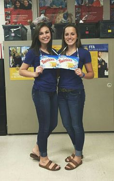 two young women standing next to each other