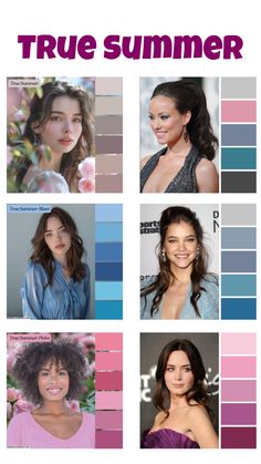 Summer Color Palettes, Soft Summer Color Palette, Soft Summer Colors