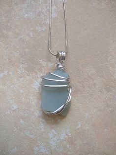 Handpicked, handmade silver plated wire wrapped sea glass pendant. Sea Glass Pendant, Glass Pendant, Glass Pendants, Sea Glass, Handmade Silver, Wire Wrapping, Wire Wrapped, Diy Jewelry, Silver Plate