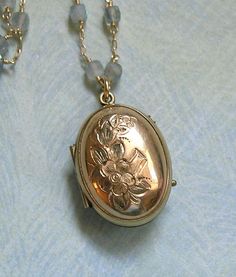 Antique Victorian Two Sided Locket Necklace With Etching, Antique Locket Necklace, Gift for Her A beautiful Victorian gold filled locket circa the late 1800's is the focus of this necklace.  This two sided locket has etching on both sides of flowers but the etching is unique on each side.  When you open the locket, both frames are inside along with their glass inserts with locks of hair on both sides.  The locket is suspended from a handmade 17 1/2" gold filled chain wire wrapped with square lab Heirloom Hallmarked Locket Necklace For Anniversary, Heirloom Etched Jewelry For Wedding, Heirloom Etched Wedding Jewelry, Yellow Gold Locket Necklace With Intricate Design For Wedding, Wedding Yellow Gold Locket Necklace With Intricate Design, Antique Hallmarked Locket Necklace For Anniversary, Antique Gold Filigree Jewelry For Anniversary, Gold Hallmarked Locket Necklace For Weddings, Gold Etched Locket Necklace For Wedding