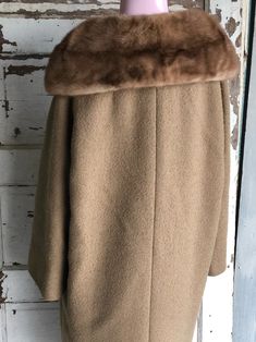 Vintage Mink Fur Collar Coat Frank Gallant New York Wool | Etsy Vintage Long Brown Pea Coat, Vintage Brown Long Pea Coat, Vintage Long Beige Fur Coat, Vintage Beige Long Fur Coat, Vintage Brown Wool Pea Coat, Vintage Mink Outerwear With Faux Fur Trim, Vintage Brown Pea Coat For Winter, Brown Vintage Wool Pea Coat, Vintage Brown Winter Pea Coat