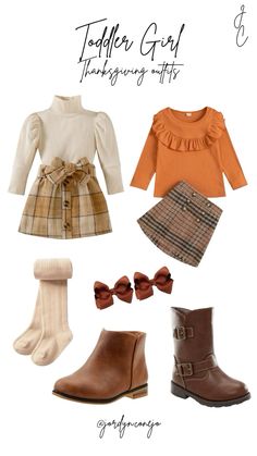 Toddler girl fall outfits- Toddler girl thanksgiving outfits- toddler girl dress- toddler skirt skirt outfit- toddler bows- toddler girl boots- brown boots- fall style- ootd- thanksgiving- plaid- toddler tights- orange- trending now- family fall photos outfits   Follow my shop @Jordyn_Conejo on the @shop.LTK app to shop this post and get my exclusive app-only content!  #liketkit #LTKStyleTip #LTKSeasonal #LTKKids @shop.ltk https://liketk.it/4ULPf Thanksgiving Toddler Girl Outfit, Thanksgiving Family Outfits Ideas, Fall Photos Outfits, First Thanksgiving Outfit Girl, Kids Thanksgiving Outfits, Toddler Winter Outfits Girl, Toddler Girl Winter Outfits, Family Fall Photos, Thanksgiving Outfit Kids