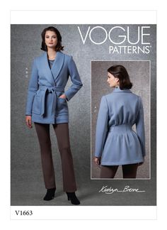 a women's coat and pants sewing pattern