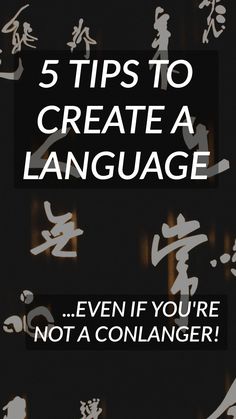 the cover of 5 tips to create a language even if you're not a conlanger