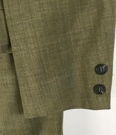 "-Description- >olive green plaid sport coat/blazer >two button front >two buttons on the cuffs >three flap close and one open pocket on the front >double vent in the back >partially lined >size 38 >so preppy! >condition: excellent >color(s): olive green >fabric(s): wool blend >brand: zachary roberts >care: dry clean -Measurements- >size: 38 ✩ all measurements are taken with the item laying flat & some sizes are estimates so please check measurements Green Single Breasted Tweed Jacket With Long Sleeves, Green Single Breasted Tweed Jacket, Green Button-up Cotton Blazer, Green Single Breasted Cotton Blazer, Green Cotton Button-up Blazer, Green Single-breasted Long Sleeve Tweed Jacket, Green Cotton Single-breasted Blazer, Green Business Outerwear With Button Closure, Green Outerwear With Button Closure For Business