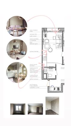 the floor plan for an apartment with two separate rooms