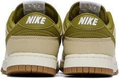 Find NIKE Beige Dunk Low Sneakers on Editorialist. Low-top canvas and grained leather sneakers in tones of beige and khaki. · Perforated detailing at toe · Lace-up closure · Logo patch at padded tongue · Padded collar · Swoosh appliqué at sides · Logo embroidered at heel tab · Jersey lining · Foam rubber midsole · Treaded rubber sole Please note that this item may be shipped only within North America. Supplier color: Sail/Cream II/Limestone/Pacific moss Beige Dunk, Nike Casual, Low Sneakers, Mens Sportswear, Dunk Low, Logo Embroidered, Leather Sneakers, Casual Sneakers, Patch Logo