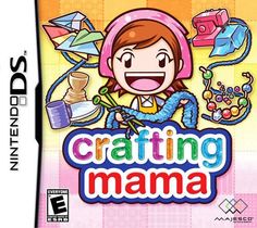 an image of the game crafting mama for nintendo ds with its box and manual