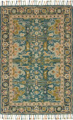 Infuse your living spaces with a touch of Southwestern flair by adorning your floors with the Loloi Rugs Zharah - ZR-12 Area Rug. Its opulent design is perfect for making any room within your home or office feel like a rustic, old-fashioned retreat. Cool, calming colors combine to create an impeccable accent piece that will add a subtle pop of color to your favorite interior areas. This rug's luxuriously soft texture is thanks to the presence of 100% pure wool, which has been loop hooked by skilled artisans to maximize softness. Due to the nature of the fabric, frequent vacuuming is recommended during the first 1-2 weeks of ownership. Made In India. | Loloi Rugs Bohemian Large Zharah ZR-12 s in Blue/Navy size 7'9" X 9'9" | Synthetic Area Rug Catalogue Inspiration, Hooked Wool, Loloi Rugs, Rug Direct, Navy Rug, Navy Area Rug, Calming Colors, Perfect Rug, Rug Hooking