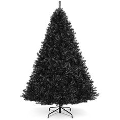 a black christmas tree on a white background