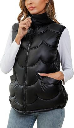 Stay warm while looking stylish with this Quilted Puffer Sleeveless Gilet Winter Vest Jacket. Made of quilted polyester material, the vest provides superior insulation without the bulk of a full winter jacket. Lightweight and windproof, this jacket is perfect for outdoor winter activities. Polyester Machine Wash Women quiltted puffer vest made of high quality material, polyester fabric and soft warm down feeling polyester filling, light, delicate, soft, fashion styleStand collar, front zipper cl Fitted Nylon Vest For Cold Weather, Casual Sleeveless Puffer Outerwear, Casual Sleeveless Puffer Vest, Fitted Outdoor Vest Outerwear, Winter Outdoor Vest With Padded Collar, Cold Weather Sleeveless Vest Outerwear, Winter Vest With Padded Collar For Cold Weather, Quilted Sleeveless Vest For Outdoor, Quilted Sleeveless Outerwear For Fall