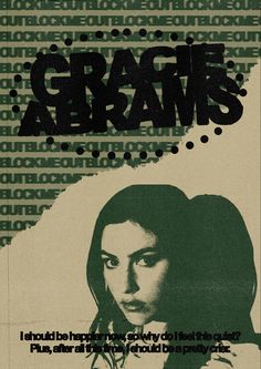 a poster with the words bras and an image of a woman's face