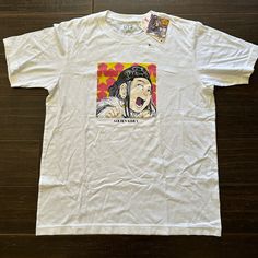 Golden Kamuy X Uniqlo Anime Collab T Shirt. White Short Sleeve Unisex Shirt Size M. Brand New With Tags Nwt. Discontinued T Shirt. Retail -$70 #Anime #Uniqlo #Hypebeast Casual Anime Print T-shirt With Relaxed Fit, White Pop Culture Tops For Streetwear, White Crew Neck Shirt With Character Print, White Short Sleeve Pop Culture Top, White Tops With Pop Culture Character Print, White Pop Culture Tops With Character Print, White Pop Culture Character Print Tops, White Pop Culture Top With Front Print, White Relaxed Fit Shirt With Character Print