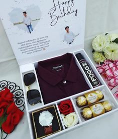 Birthday Gift For, Birthday Hamper Ideas For Boyfriend, Happy Birthday Gift Ideas Diy, Cute Birthday Gifts For Him, Hamper Box Ideas, Birthday Gift Hamper Ideas, Birthday Hampers For Him, Gift Hamper Ideas For Her, Hamper Ideas For Him