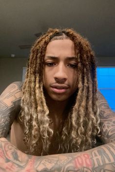 Locs Male, Dread Colors, Brown Locs, Locs Men, Men Locs, Brown Hair Men, Cute Dreads, Dreadlock Hairstyles For Men, Black Men Haircuts