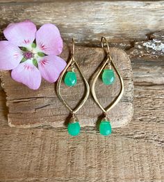 Gold filled hoop earrings with faceted chrysoprase gemstones Gold Dangle Earrings, Gold Filled Hoops, Gold Earrings Dangle, Etsy Earrings Dangle, Gold Hoop, Gold Hoop Earrings, Gold Filled, Dangle Drop Earrings, Coral