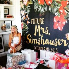 a photo taken on instagram with the message'custom name and date backdrop tropical floral hawaiian print wedding package