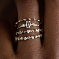 |14k Rose Gold|.3ct. Diamond Rings Jewelry, Heirloom Rings, Melanie Casey, Ring Stacks, Fancy Jewelry Necklace, My Future Wife, Engagement Ring Inspiration, Ring Inspiration, Wrist Candy