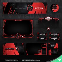 red and black corporate identity design