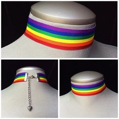 Pride Choker, Gay Pride Jewelry, Coquette Dark, Rainbow Choker, Pride Jewelry, Pride Necklace, Lesbian Gifts, Pride Jewellery, Gay Pride Flag