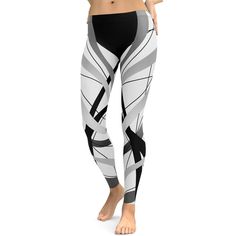 Geometric Lines Leggings Modern Fitted Activewear, Monochromatic Palette, Ultimate Workout, Line Dancing, Yoga Shorts, Geometric Lines, Yoga Leggings, Second Skin, High Waisted Leggings