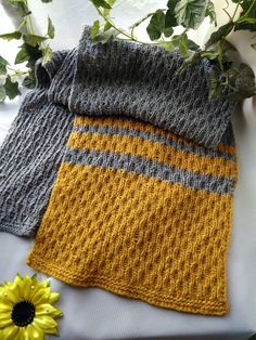 "Super long Hand Knit gray with a yellow scarf.  Chunky scarf Extra Large 70\" inches. Wool and cotton cozy muffler. The length of the scarf is 180 cm (70\" inches), the width of the scarf is 40 cm (15\" inches). The washing is delicate." Casual Yellow Scarf For Winter, Casual Yellow Winter Scarf, Yellow Winter Scarf, One Size, Yellow Winter Scarf One Size, Scarf Chunky, Chunky Scarf, Yellow Scarf, Chunky Scarves, Cowl Scarf