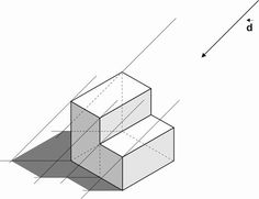 the diagram shows how to draw an object in perspective with lines and shapes that appear to be parallel