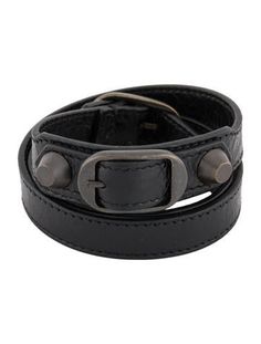 Women's black Balenciaga leather bracelet with tonal hardware and buckle closure. Unfortunately, due to restrictions, this item may not be eligible for shipping in all areas. Balenciaga Leather, Black Balenciaga, Leather Bracelets Women, Balenciaga Women, Leather Women, Leather Bracelet, Balenciaga, Buckle, Women Accessories