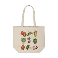 -Large canvas tote bag for the farmers market or grocery store. Natural canvas material with vintage-style vegetables. Cottagecore aesthetic.  -Design is printed on both sides.  -Makes a great gift for Mother's Day or use as a gift bag for baby shower gift, birthday present, and more.  DETAILS: -Extremely durable -100% natural cotton canvas fabric -Dimensions: 18" x 15" (45.7cm x 38.1cm) THANK YOU: -Thank you for supporting our small business. -Please message us with any questions or concerns. Farmers Market Aesthetic, Garden Bags, Farmers Market Bag, Cottagecore Aesthetic, Market Tote, Aesthetic Design, Market Bag, Large Canvas, Gift Birthday