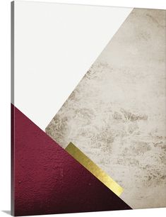 a white and red wall with gold trim on it's edges, in an abstract style