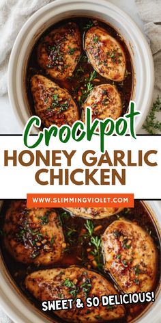 the recipe for crockpot honey garlic chicken