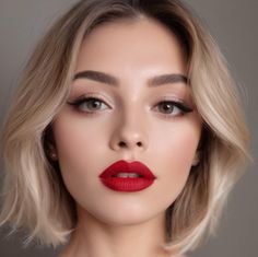 Red Lipstick Makeup Looks, Crazy Eye Makeup, Vegan Lipstick, Red Lipstick Matte, Red Lips Makeup Look, Wedding Makeup Tutorial, Red Lipstick Makeup, Date Night Makeup, Red Lip Makeup