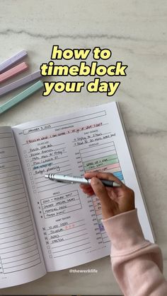 How to Timblock Your Day: Planning for Productivity Time Blocking Planner, Daily Routine Planner, Study Tips For Students, Bullet Journal Mood Tracker Ideas, Effective Study Tips, Plan Your Day, Bulletin Journal Ideas