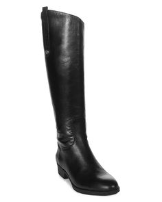 Sam Edelman - Women's Penny Round Toe Leather Low-Heel Riding Boots 2023 Clothes, Black Leather Riding Boots, Penny Round, Black Riding Boots, Leather Riding Boots, Fall 2023, Distressed Leather, Boots Shoes, Boot Shoes Women