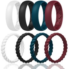 PRICES MAY VARY. Comfortable – Egnaro silicone wedding bands have an awesome smooth ergonomic design on the top combined with a perfect comfort fit design on the inside. Don't worry to get a ring mark even wearing for a long time. PREMIUM SILICONE -Our rings are all made of pure medical grade silicone. They’re comfortable, smooth, non-conductive and definitely safe even for sensitive skin,not to be damaged from heavy work or strenuous exercise like electrical work , swimming, weight lifting ,etc Wedding Bands Women, Rubber Wedding Band, Traditional Wedding Rings, Silicone Wedding Band, Silicone Wedding Rings, Plastic Ring, Rubber Rings, Stylish Rings, Silicone Rings