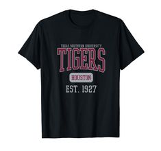 PRICES MAY VARY. Solid colors: 100% Cotton; Heather Grey: 90% Cotton, 10% Polyester; Dark Heather and Heather Blue: 50% Cotton, 50% Polyester; OR Dark Heather, Heather Blue and All Other Heathers: 65% Polyester, 35% Cotton; Girls' Heathers: 60% Cotton, 40% Polyester Imported Pull On closure Machine Wash Texas Southern University, University Merchandise, Go Tigers, Southern University, College Design, Tiger T Shirt, Football Game, Heather Blue, School Spirit