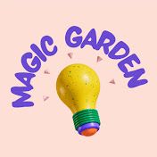 a yellow light bulb with the words magic garden on it