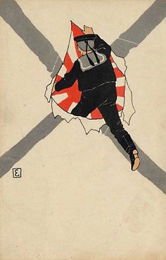 a drawing of a man laying on the ground with his head down and wearing a diving suit